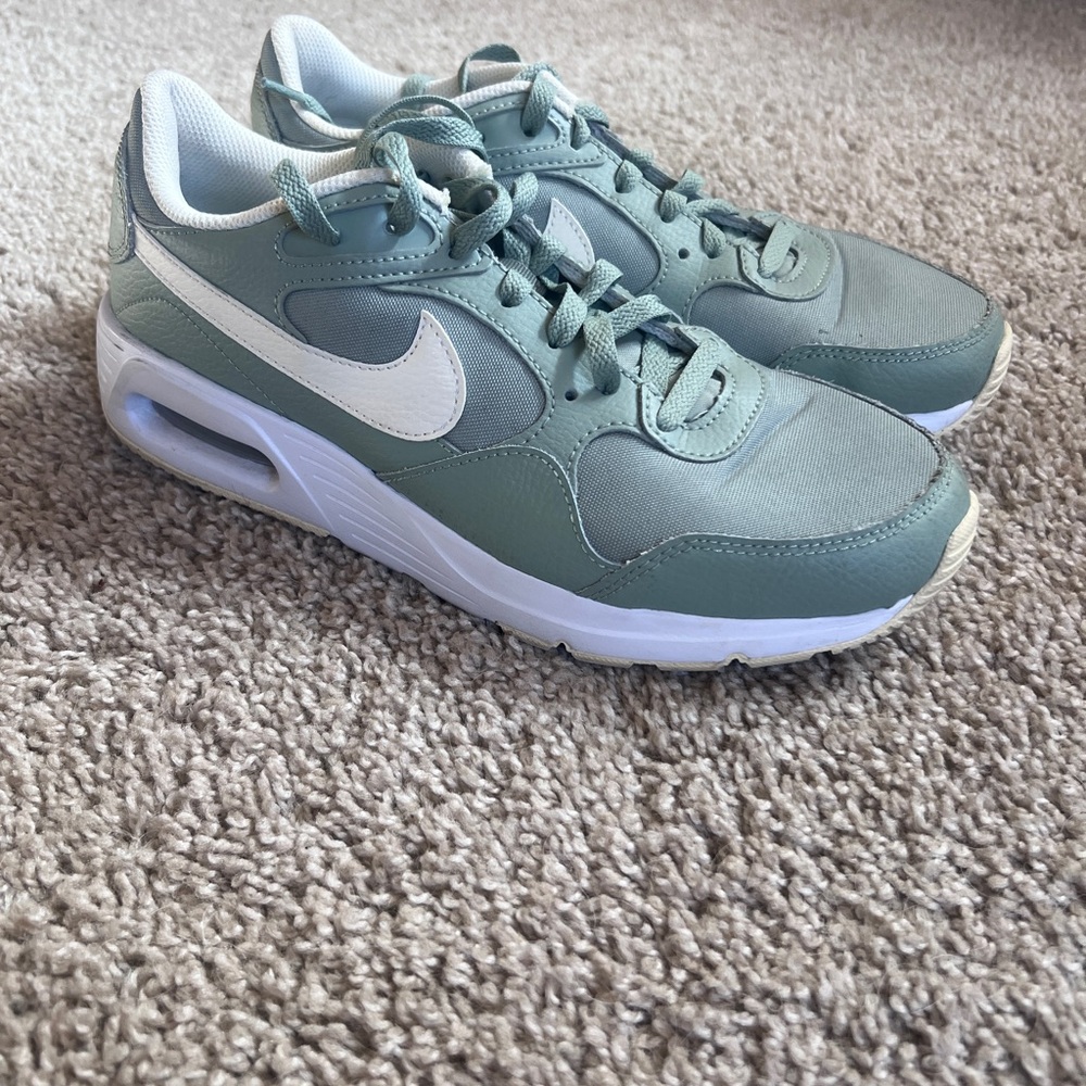Nike Mint Green and White Air Max Sneakers